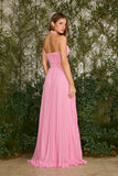 FABULOUS AGILITÀ - Vestido Longo Joy Plissado Rosa Bubble - Verão 27