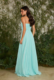FABULOUS AGILITÀ - Vestido Longo Joy Plissado Azul Sadenha - Verão 27