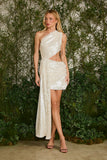FABULOUS AGILITÀ - Vestido Curto Paula Drapeado OFF White