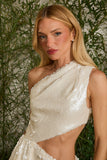 FABULOUS AGILITÀ - Vestido Curto Paula Drapeado OFF White
