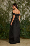 FABULOUS AGILITÀ - Vestido Longo Giulia Tafeta Preto - Verão 27
