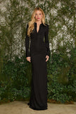 FABULOUS AGILITÀ - Vestido Longo Mayra Gola Preto - Verão 27