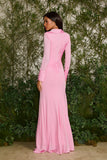 FABULOUS AGILITÀ - Vestido Longo Mayra Gola Rosa Bubble - Verão 27
