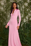 FABULOUS AGILITÀ - Vestido Longo Mayra Gola Rosa Bubble - Verão 27