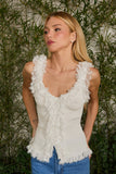 FABULOUS AGILITÀ - Blusa Samara Tricot OFF White - Verão 27