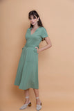 BORDA BARROCA - Vestido Midi Fitt Verde Alecrim