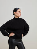 ANSELMI (AMBICIONE) - Blusa Gola Alta Preto
