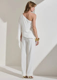 ALPHORRIA - Calça Reta C/ Ziper OFF White - Verão 27