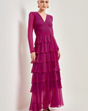 AVE RARA - Vestido Longo Crown C Magenta