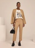 LE LIS BLANC - Calça Stella Skinny V Bege Médio