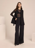 LE LIS BLANC - Blusa Tule Sili Preto