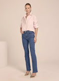 LE LIS BLANC - Calça Paula Reta Swarovski Jeans Médio