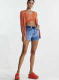 L'CECCI - Short Jeans Cecci com Cinto Índigo