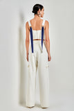 AVE RARA - Top Risca De Giz Navy Off White