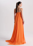 ALPHORRIA - Vestido de Festa Balone Longo C/ Caoa Laranja Hot