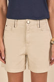 SCALON - Shorts Viscose Amplo Natural Branco