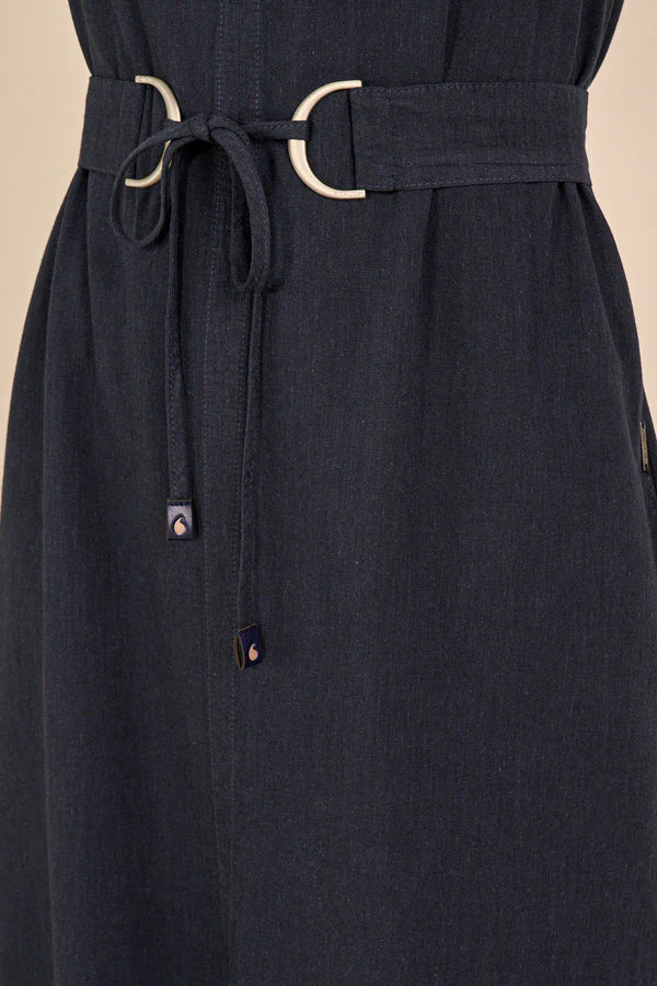 SCALON - Vestido Sarja Longuete Marinho