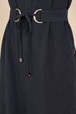 SCALON - Vestido Sarja Longuete Marinho