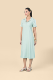 SCALON - Vestido Viscose Midi Cidreira e OFF