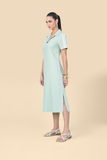 SCALON - Vestido Viscose Midi Cidreira e OFF