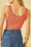 CORI - Regata Canelada Lurex em Tricot Coral