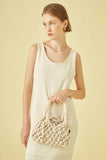 CORI - Vestido Mídi em Malha Rustica Off White