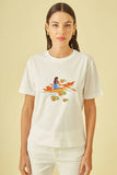 CORI - T-shirt Estampa Canoa OFF White