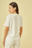 CORI - T-shirt Estampa Canoa OFF White