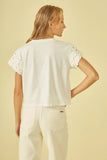 CORI - T-shirt Canoa com Manga Fuxio OFF White