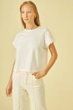 CORI - T-shirt Canoa com Manga Fuxio OFF White