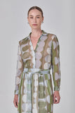 CORI - Camisa Estampa Ciclos em Tule Verde