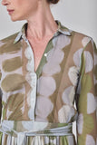 CORI - Camisa Estampa Ciclos em Tule Verde