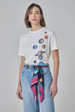 CORI - T-shirt Planet OFF White