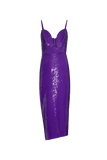 PATBO - Vestido Midi Paetês Roxo