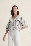 CORI - Blusa Box Estampa Flora - Verão 27