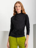 PINK POA - Blusa Rosana Malha Fluity Preto