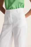 CORI - Calça Reta em Linho OFF White - Verão 27