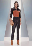 ALPHORRIA - Jaqueta Perfect Leather Caramelo/Preto