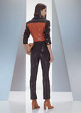 ALPHORRIA - Jaqueta Perfect Leather Caramelo/Preto