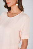 SCALON - Blusa Viscose Manga Curta Salmão