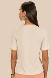 SCALON - T-shirt Malha Manga Curta Flor Hibisco Estampado