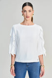 SCALON - Blusa Viscose Manga 3/4 OFF White