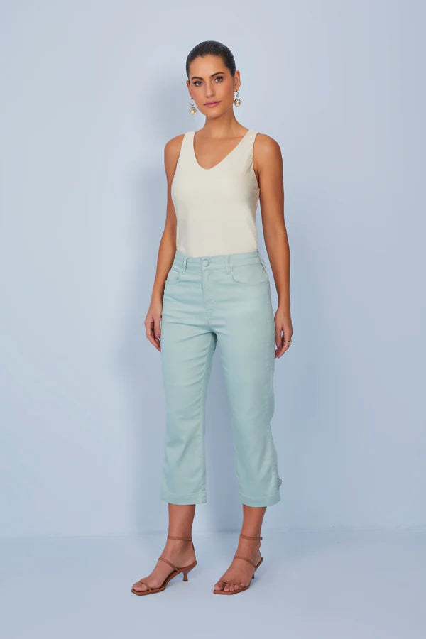 SCALON - Regata Viscose Alça Fina Areia Bege