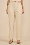 SCALON - Conjunto Viscose Blusa e Bermuda Areia Bege