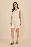 SCALON - Conjunto Viscose Regata e Natural Bege