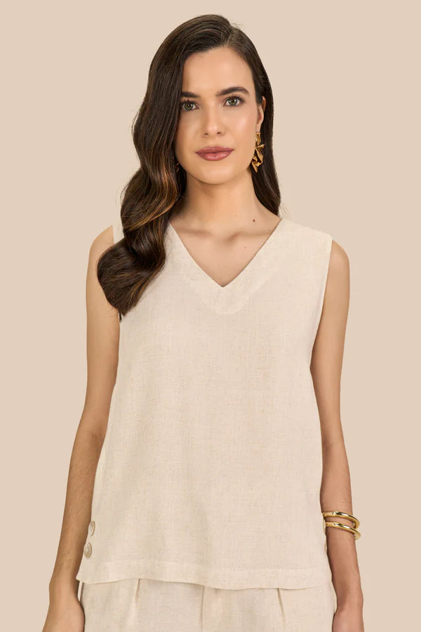 SCALON - Conjunto Viscose Regata e Natural Bege