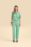 SCALON - Conjunto Sarja Camisa Man Verde Maçã
