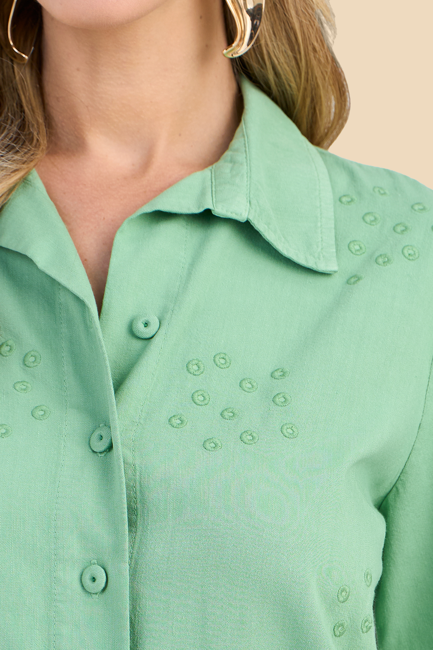SCALON - Conjunto Sarja Camisa Man Verde Maçã