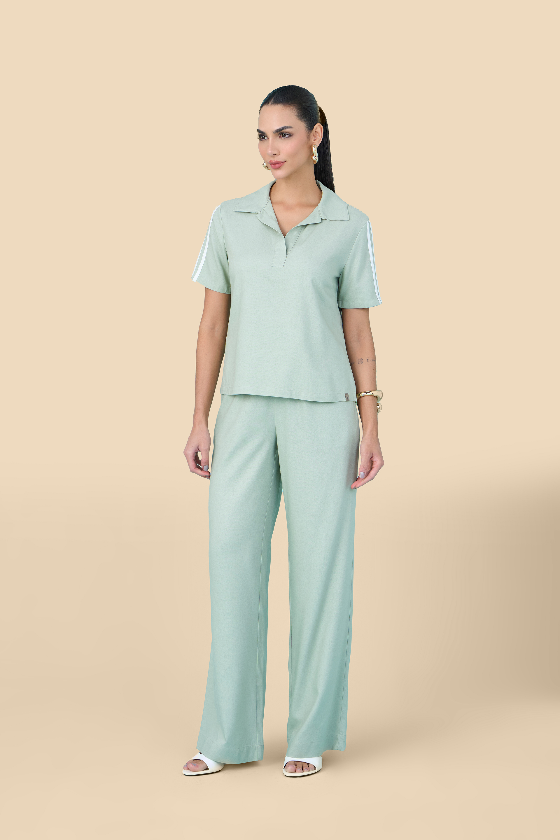 SCALON - Conjunto Viscose Blusa Macideira e OFF