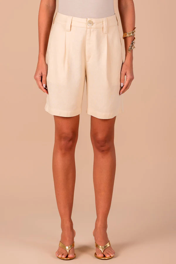 SCALON - Bermuda Viscose Midi Areia